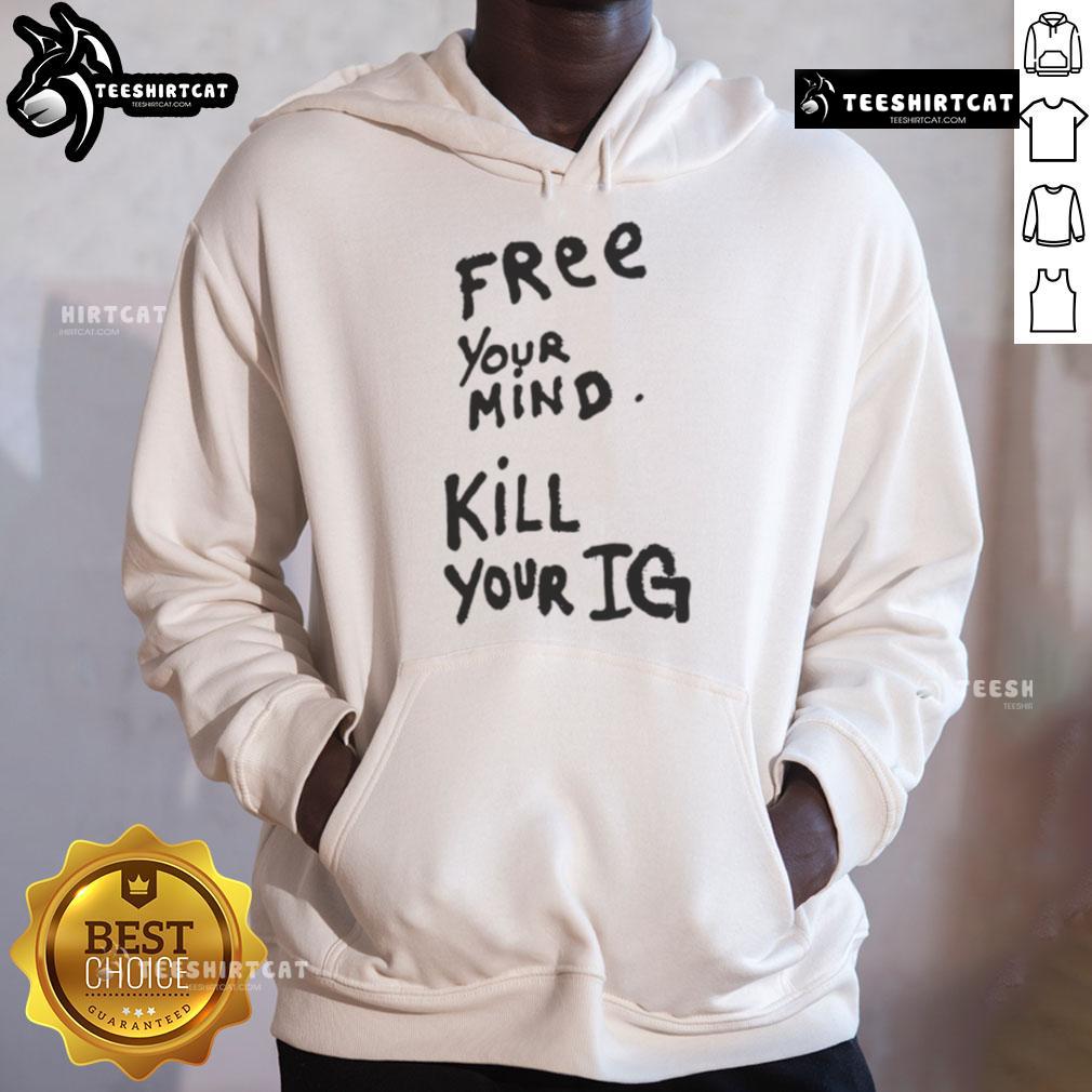 Original Joey Valence in a 'Free Your Mind, Kill Your IG' hoodie, showcasing a stylish streetwear look.
