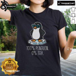 Premium 100% Penguin 0 Tax Ladies Tee in stylish design, perfect for casual wear and eco-conscious fashion enthusiasts.