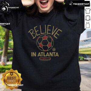 Premium Atlanta United FC Homage MLS x Ted Lasso sweatshirt featuring team logo and stylish design.