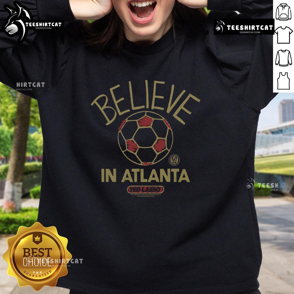 Premium Atlanta United FC Homage MLS x Ted Lasso sweatshirt featuring team logo and stylish design.