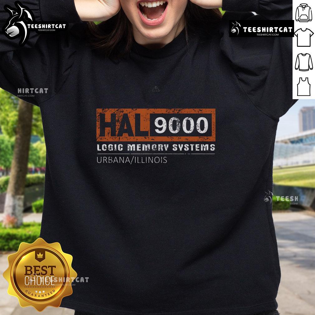 Premium HAL 9000 distressed classic sweatshirt featuring iconic design, perfect for sci-fi fans and casual wear.