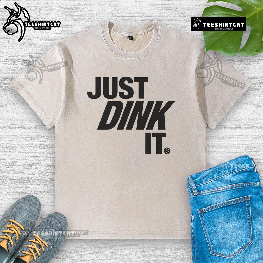 Premium Just Dink It Pickleball washed t-shirt in vibrant colors, perfect for pickleball enthusiasts and casual wear.