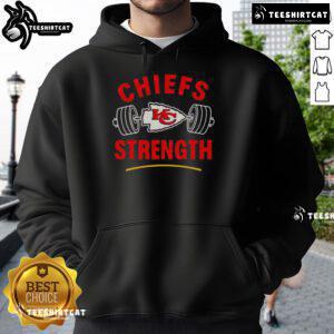 Premium Kansas City Chiefs Strength Gym Hoodie, featuring team colors and logo, perfect for workouts and fan apparel.