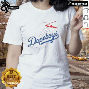 Premium Los Angeles Dodgers Dopeboys ladies tee featuring stylish design and vibrant team colors for fans.