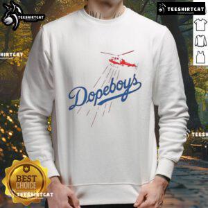 Premium Los Angeles Dodgers Dopeboys sweatshirt featuring bold graphics and a stylish design for sports fans.