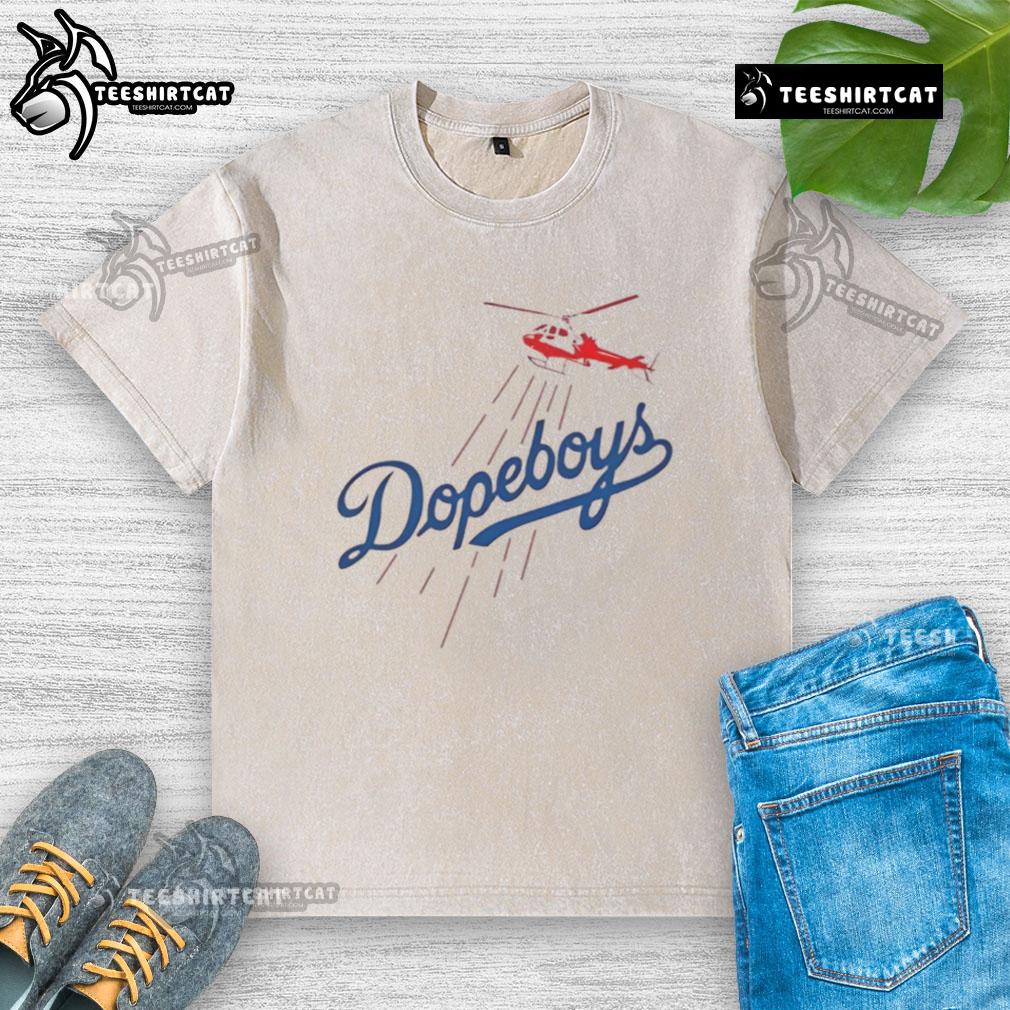 Premium Los Angeles Dodgers Dopeboys washed t-shirt showcasing a stylish design, perfect for baseball fans.