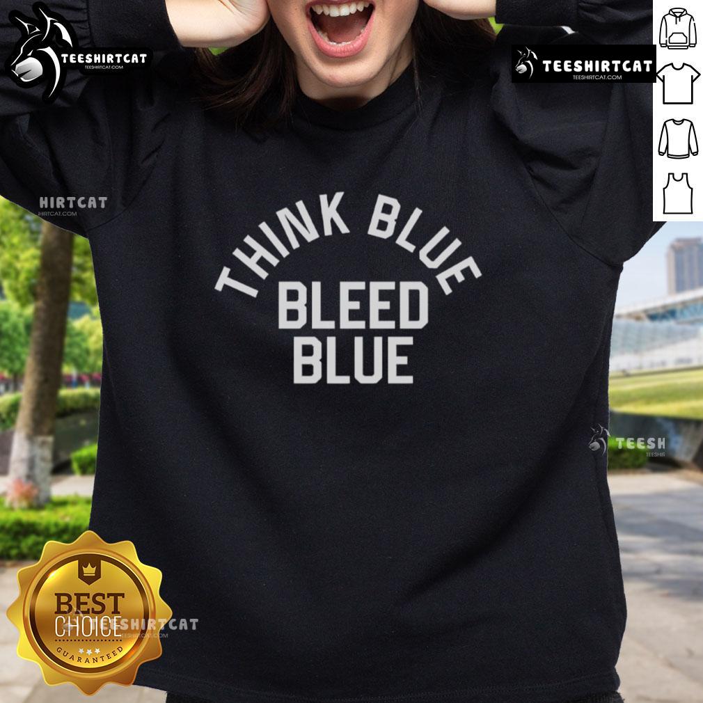 Premium Los Angeles Dodgers Think Blue Bleed Blue sweatshirt for fans, showcasing team spirit and style.