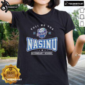 Alt Text: Premium Nasinu Secondary School Vuli Mo Vua 2025 ladies tee featuring stylish design and vibrant school colors.
