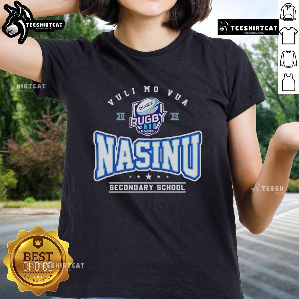 Alt Text: Premium Nasinu Secondary School Vuli Mo Vua 2025 ladies tee featuring stylish design and vibrant school colors.
