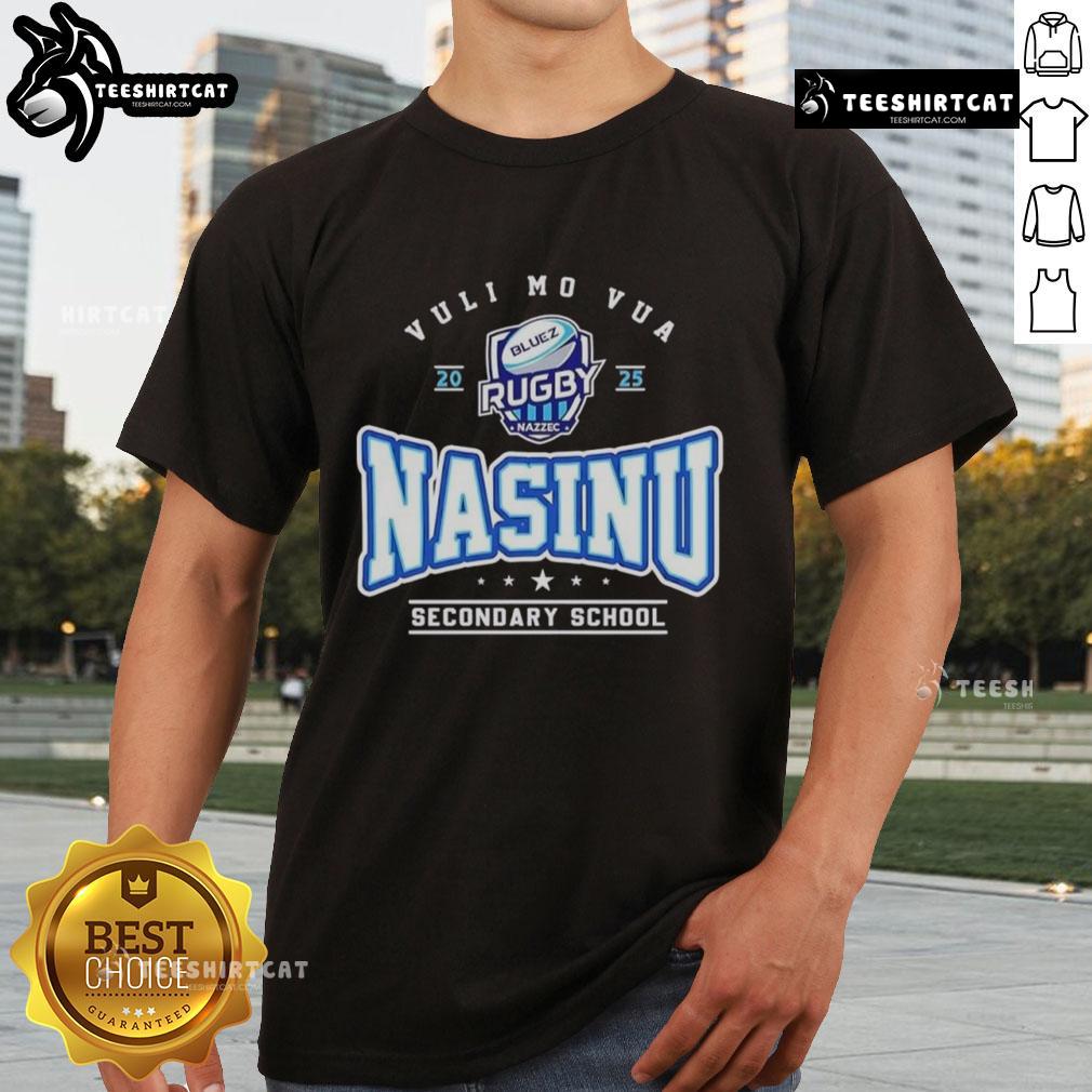 Premium Nasinu Secondary School Vuli Mo Vua 2025 T-Shirt featuring school colors and logo for students and alumni.