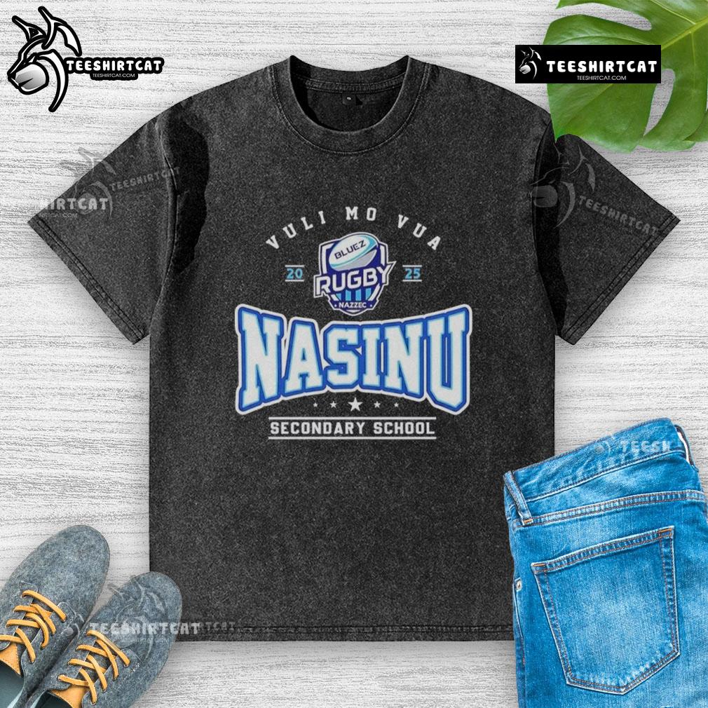 Premium Nasinu Secondary School Vuli Mo Vua 2025 washed t-shirt featuring vibrant school colors and logo.