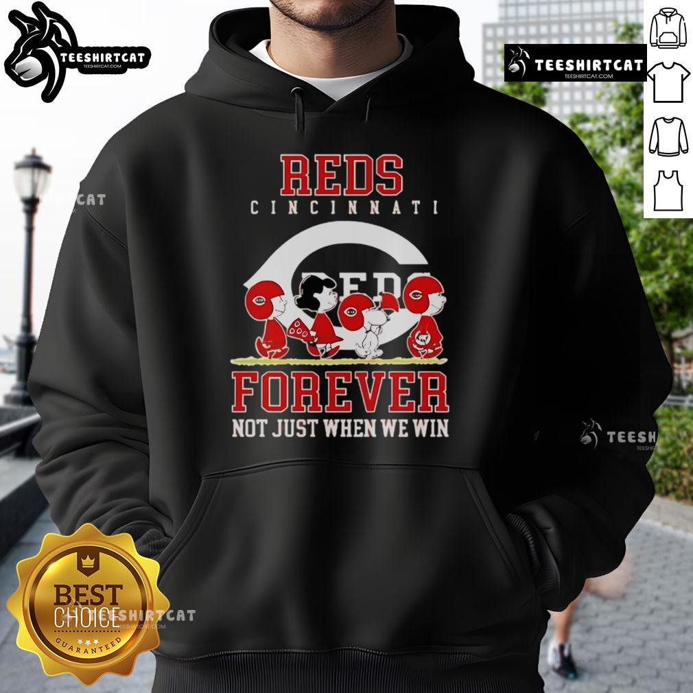 Premium Peanuts Charlie Brown Snoopy Cincinnati Reds hoodie, celebrating baseball fandom, perfect for all fans, win or lose.