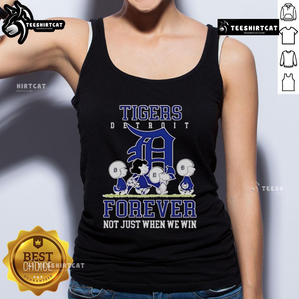 Premium Peanuts Charlie Brown Snoopy Detroit Tigers baseball tank top, perfect for fans celebrating all season long.