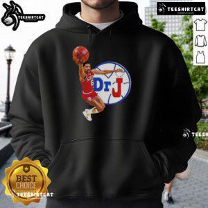 Premium Philadelphia 76ers Dr. J Dunk Hoodie featuring bold team colors and iconic design for basketball fans.