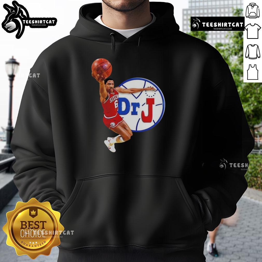 Premium Philadelphia 76ers Dr. J Dunk Hoodie featuring bold team colors and iconic design for basketball fans.