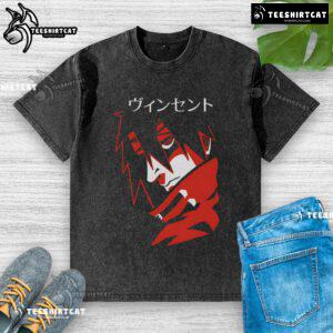 Premium Retro Red Anime Japanese Washed T-Shirt featuring vibrant graphics and a comfortable fit for stylish casual wear.