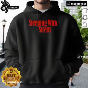 Premium Sleeping With Sirens hoodie featuring a stylish serif text logo, perfect for fans and casual wear.
