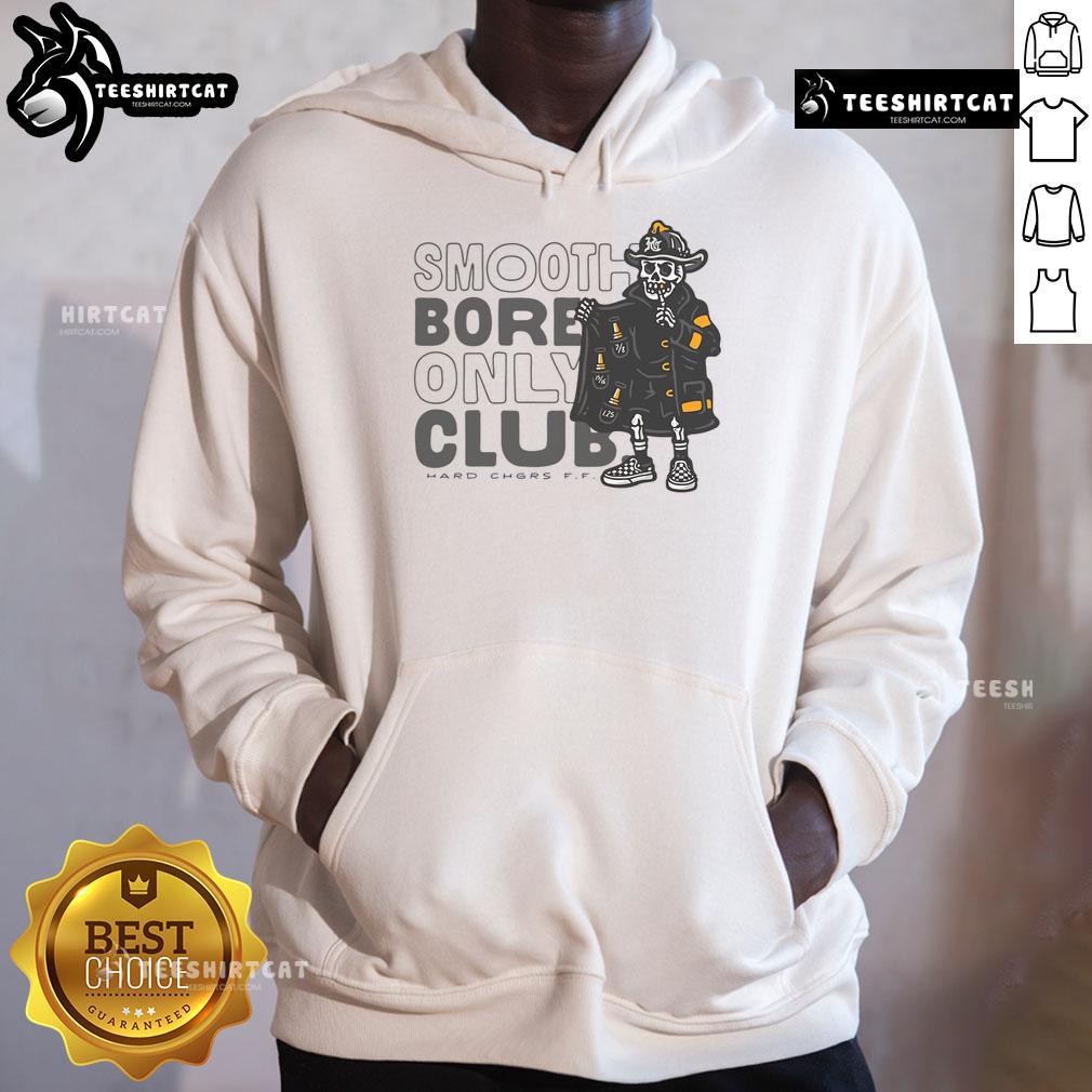 Premium Smoothbore Only Club Hard CHGRS F.F. Hoodie in black, featuring stylish design and comfortable fit for enthusiasts.
