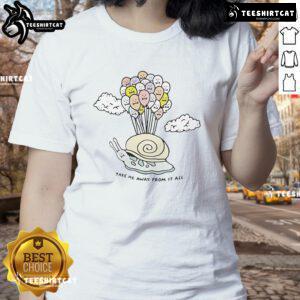 Premium Take Me Away From It All Ladies Tee in soft cotton, perfect for casual outings and comfortable wear.