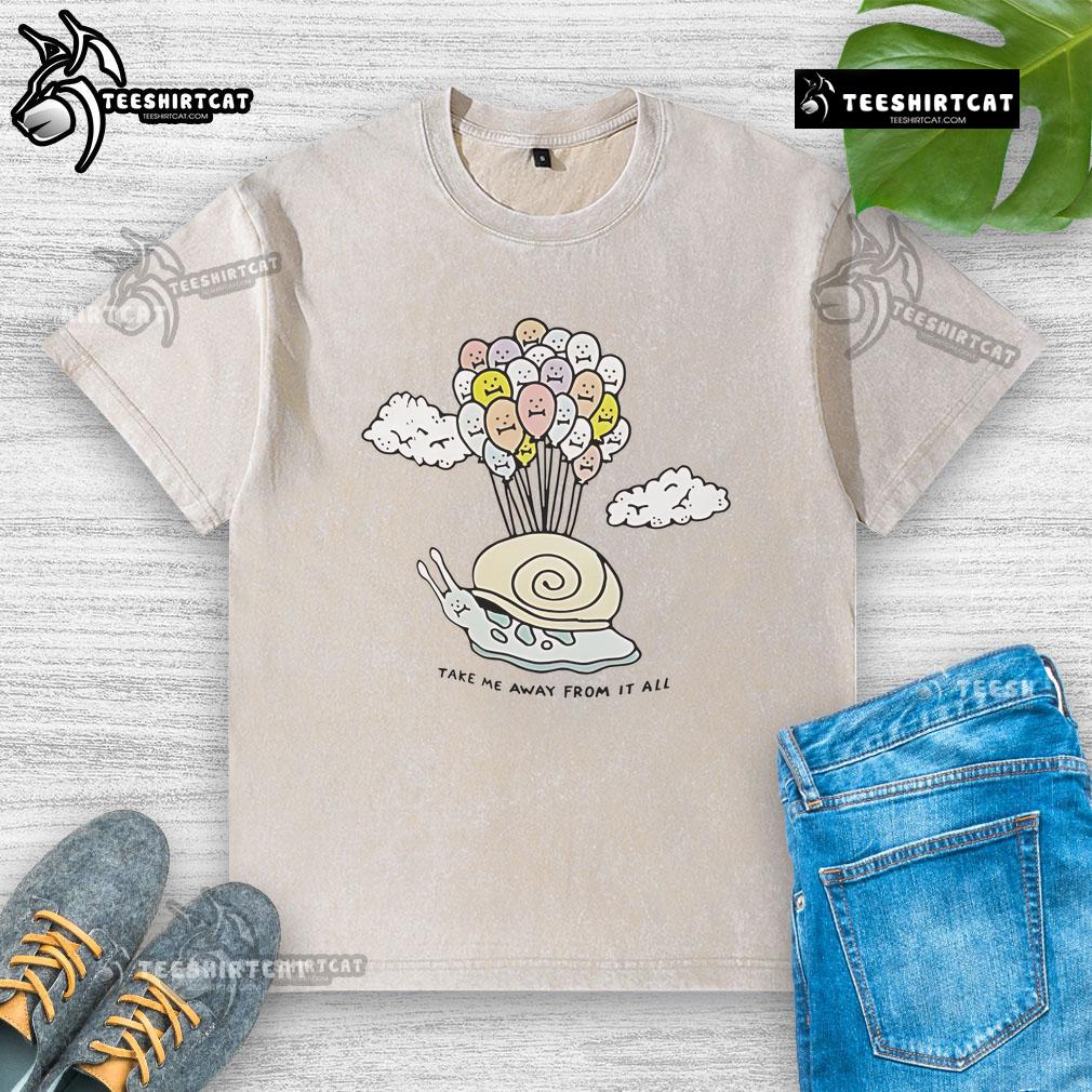 Premium Take Me Away From It All washed t-shirt in soft fabric, perfect for casual outings and relaxed style.