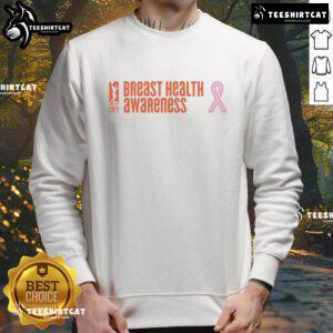 Alt Text: Premium WNBA Breast Health Awareness 20th Sweatshirt featuring a stylish design supporting breast cancer awareness.