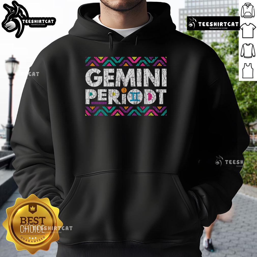 Alt Text: Stylish Pretty Gemini Periodt Tribal Pattern Hoodie featuring vibrant colors and unique tribal designs.