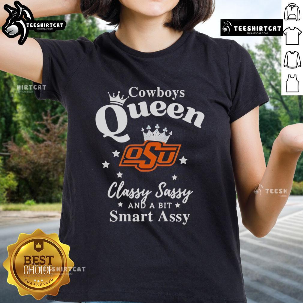 Pretty Oklahoma State Cowboys ladies tee featuring a classy, sassy, and smart-assy design perfect for fans.