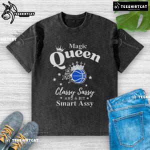Pretty Orlando Magic Queen Classy Sassy T-shirt showcasing a stylish design perfect for fans and fashion lovers.