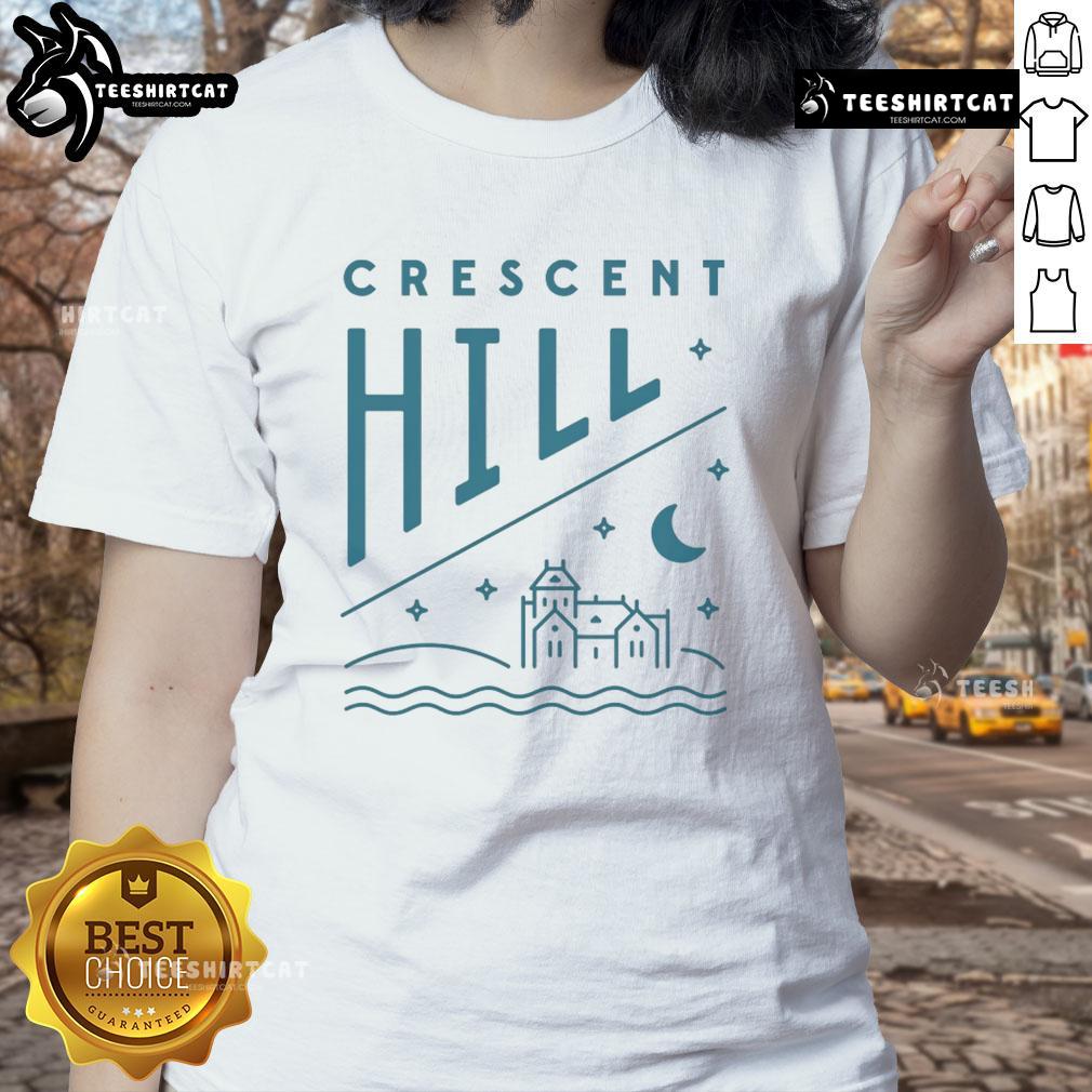 Pretty The Crescent Hill Ladies Tee in vibrant colors, showcasing a stylish design perfect for casual wear.