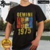 Top Gemini Since 1975 Retro T-Shirt featuring vintage design and zodiac symbol, perfect for astrology enthusiasts.