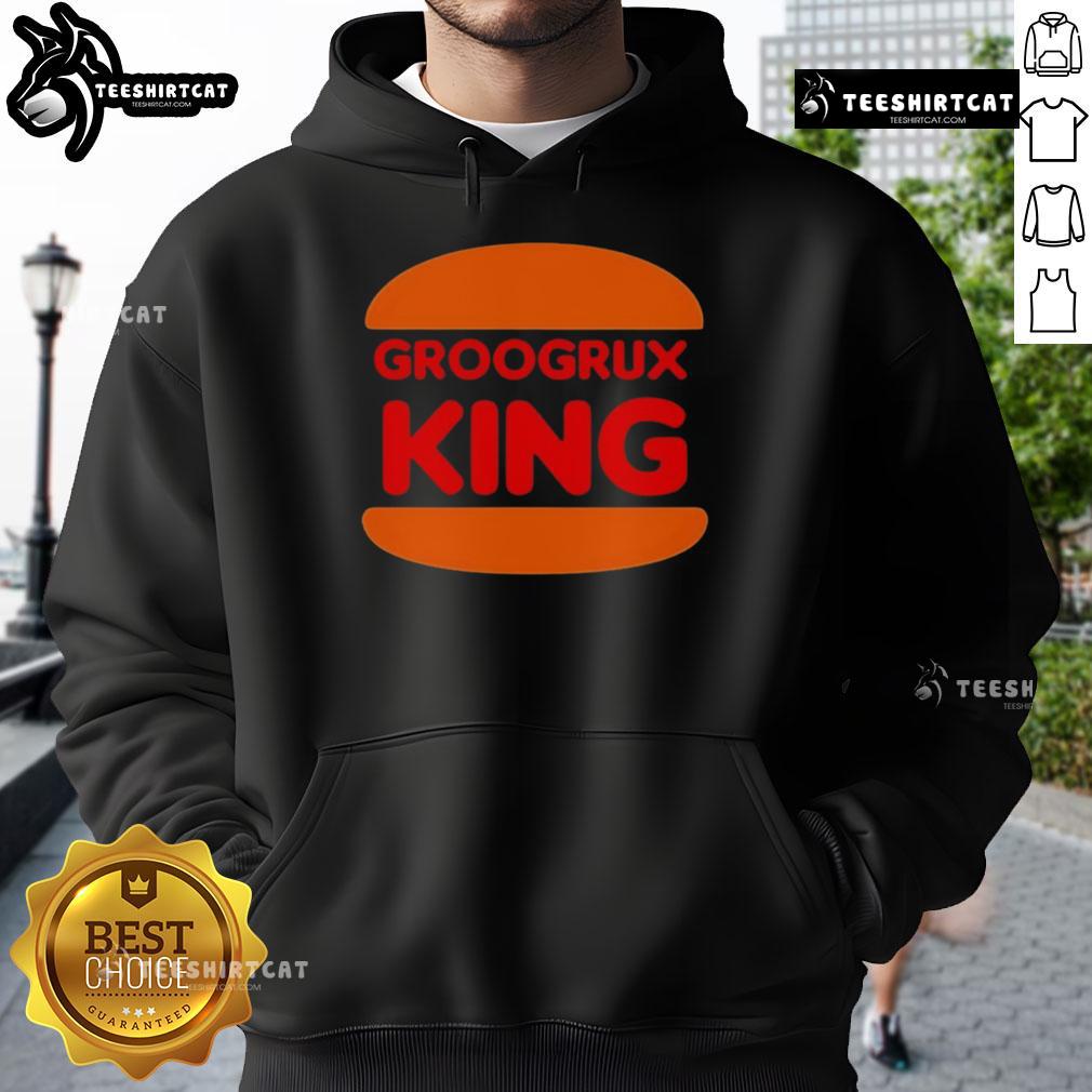 Stylish Top GrooGrux King logo hoodie featuring vibrant design, perfect for fans and casual wear enthusiasts.