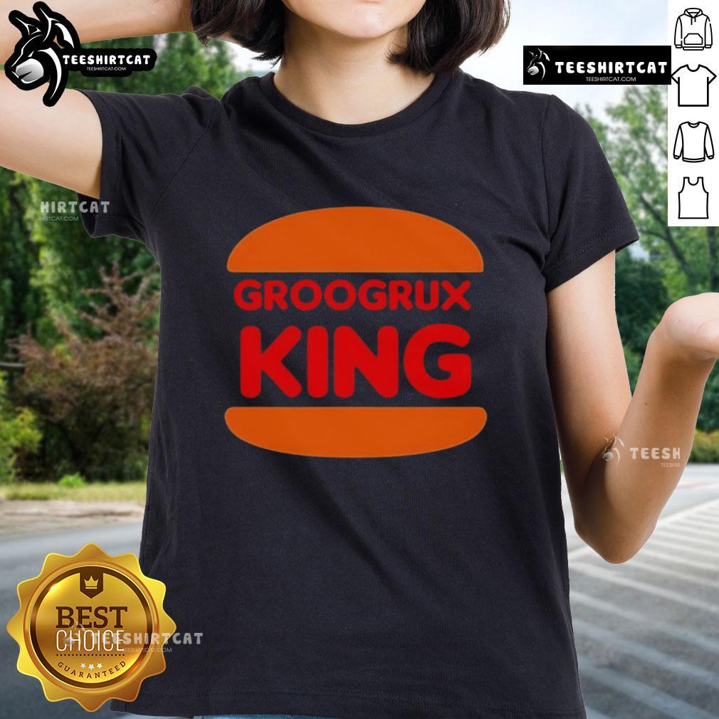 Top GrooGrux King logo on a stylish ladies tee, perfect for fans of the band and trendy casual wear.