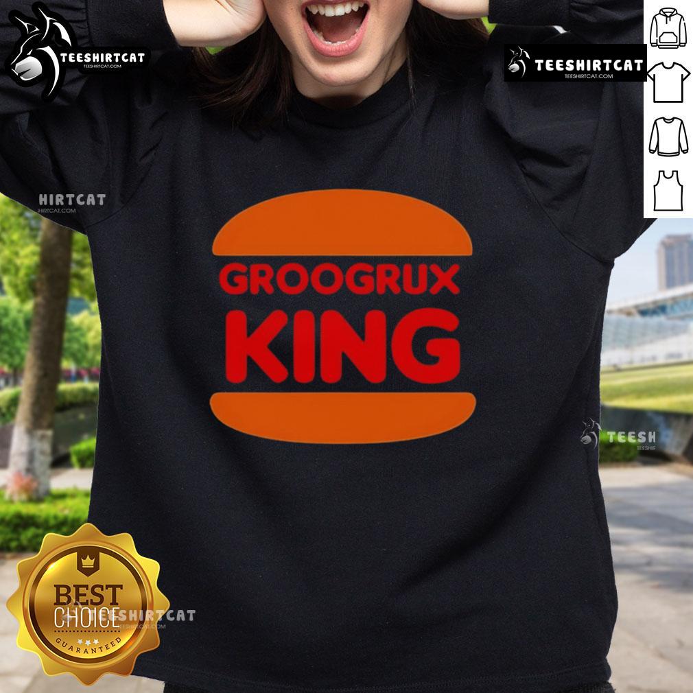 Top GrooGrux King Logo Sweatshirt featuring a vibrant design and comfortable fit, perfect for fans of the GrooGrux style.