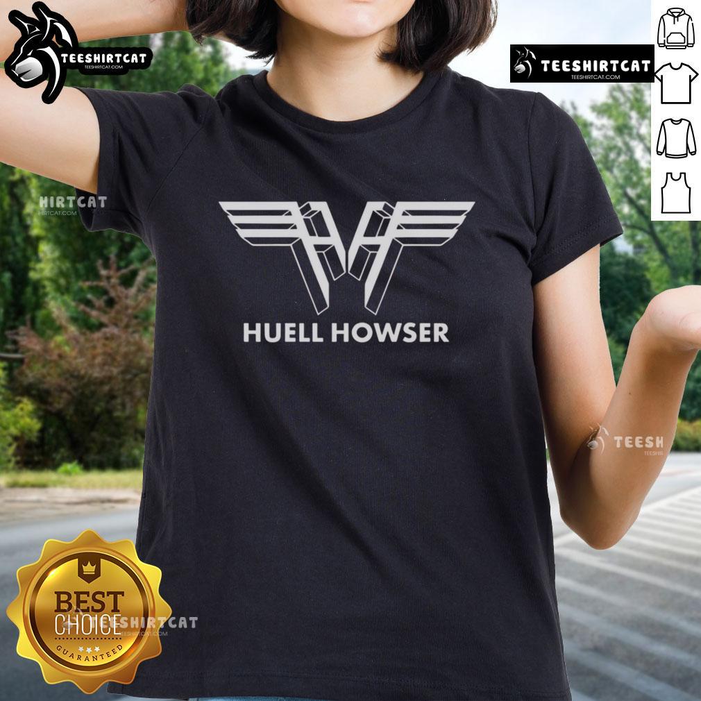 Top Huell Howser logo on a stylish ladies tee, showcasing a trendy design perfect for fans of the iconic personality.