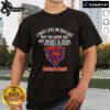 Top I May Live In Dallas But On Gameday My Heart And Soul Belong To Chicago Bears T-Shirt displayed on a mannequin.