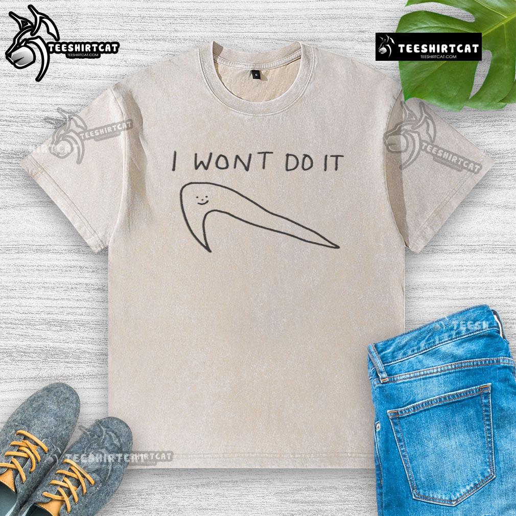 Top I Won't Do It Nike Washed T-Shirt in a casual style, showcasing the iconic logo on a comfortable, relaxed fit tee.