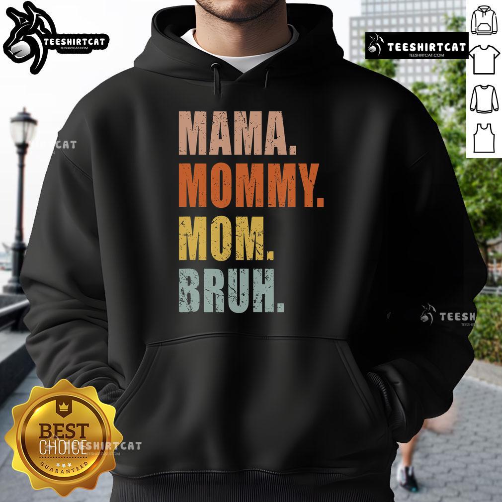 Mom and son wearing vintage hoodie 'Top Mama Mommy and Me Boy Mom Life' enjoying time together outdoors.