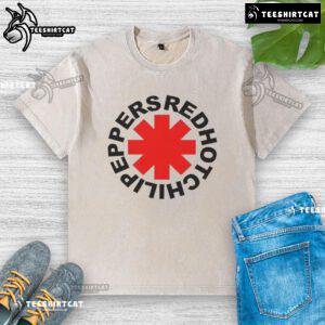 Alt Text: Top Red Hot Chilli Peppers washed t-shirt featuring vibrant band logo and classic fit for music fans.