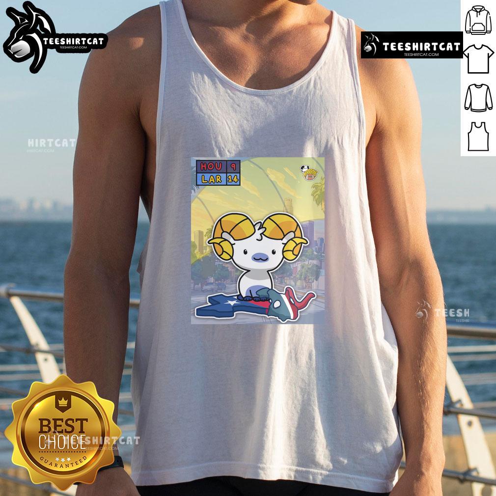 Los Angeles Rams stampede through Houston Texans on a stylish tank top design for fans and sports enthusiasts.