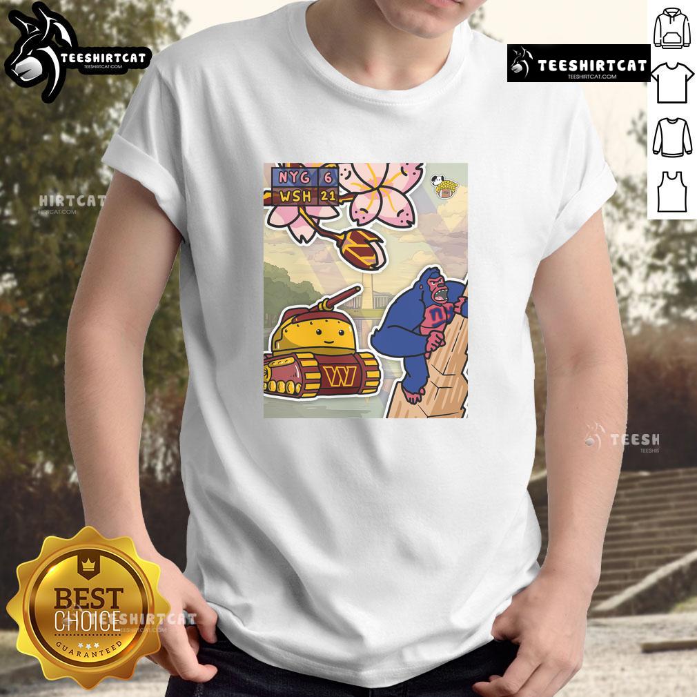 Awesome The Washing Commanders Take Control Of The New York Giants T-Shirt featuring bold team graphics and colors.