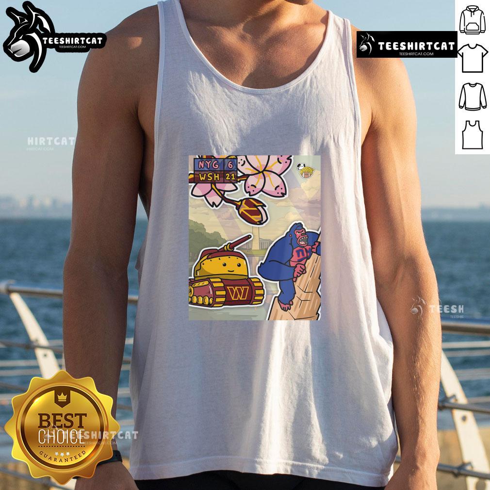 Awesome Washing Commanders take control of New York Giants tank top design featuring bold team graphics and colors.