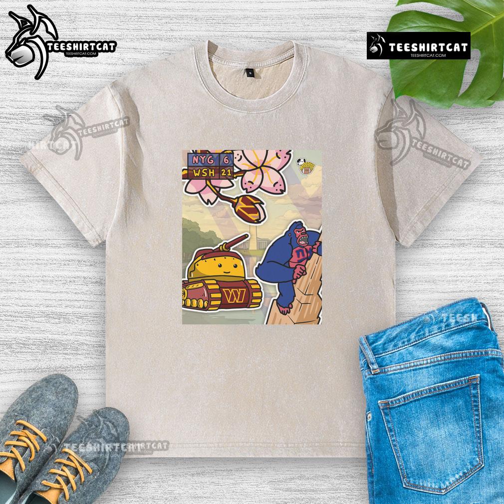 Awesome Washing Commanders take control of New York Giants with this stylish washed t-shirt design.