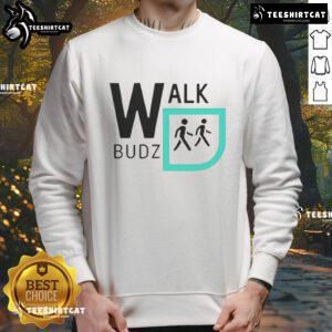 Funny Walk Budz logo sweatshirt featuring a colorful design, perfect for casual wear and showcasing your unique style.