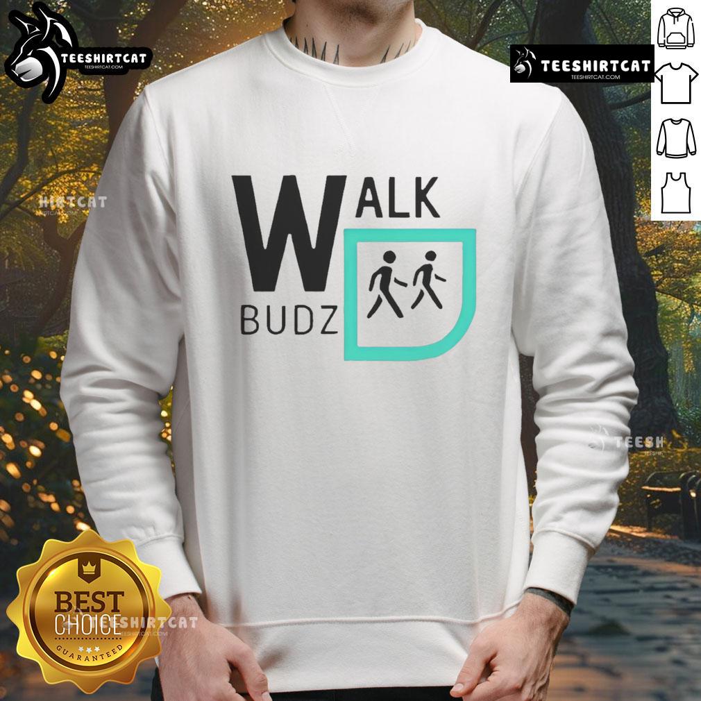 Funny Walk Budz logo sweatshirt featuring a colorful design, perfect for casual wear and showcasing your unique style.