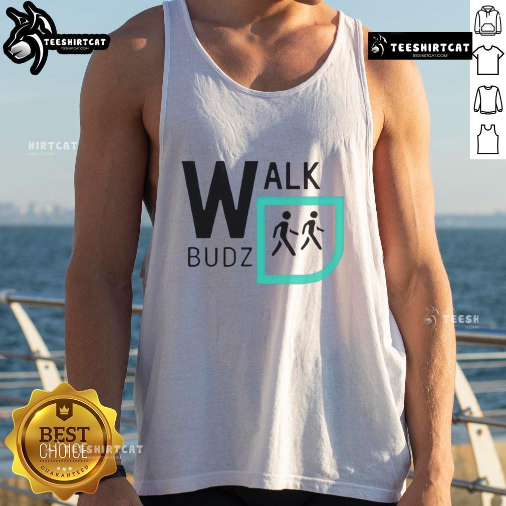 Funny Walk Budz Logo Tank Top featuring a playful design for casual wear, perfect for summer fun and outdoor adventures.