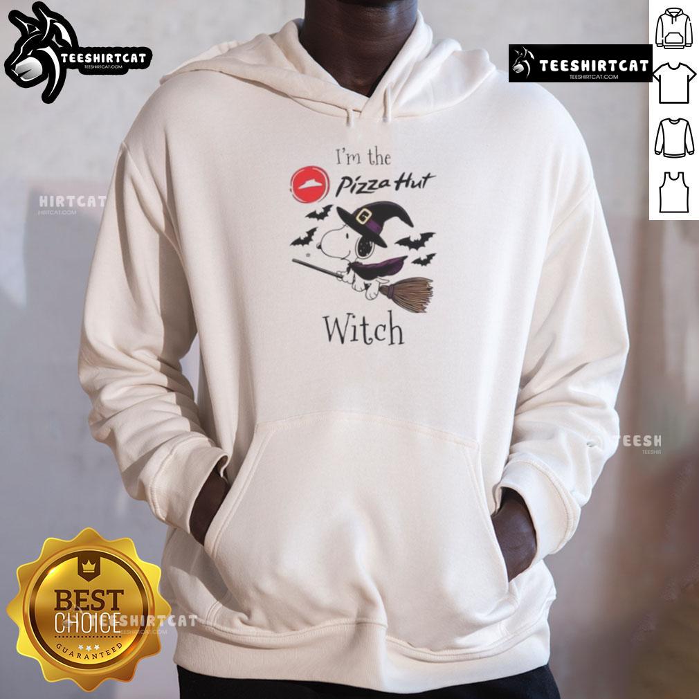 Good Pizza Hut x Snoopy I'm The Witch Halloween hoodie for festive style and comfort this Halloween season.