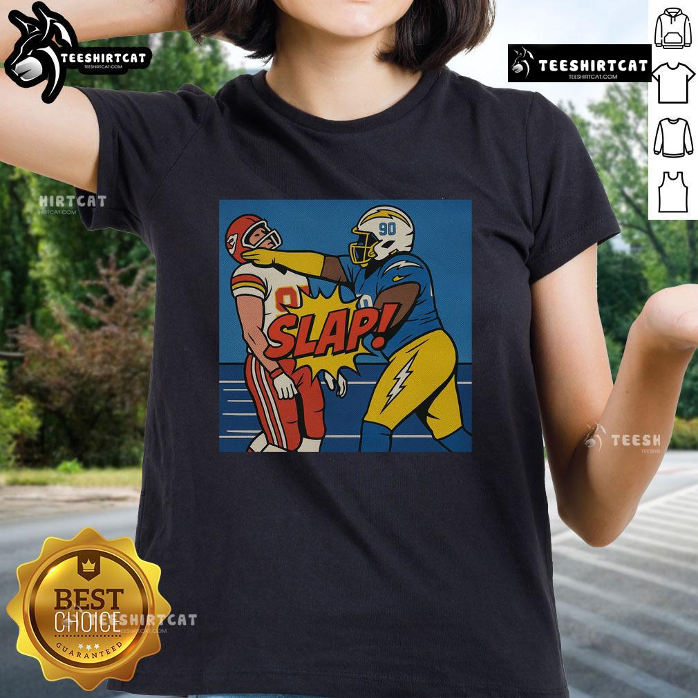 Good Teair Tart slapped Travis Kelce graphic on a stylish ladies tee, perfect for fans of football and trendy apparel.