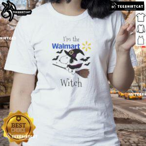Good Walmart X Snoopy I'm The Witch Halloween Ladies Tee featuring a fun design perfect for Halloween celebrations.