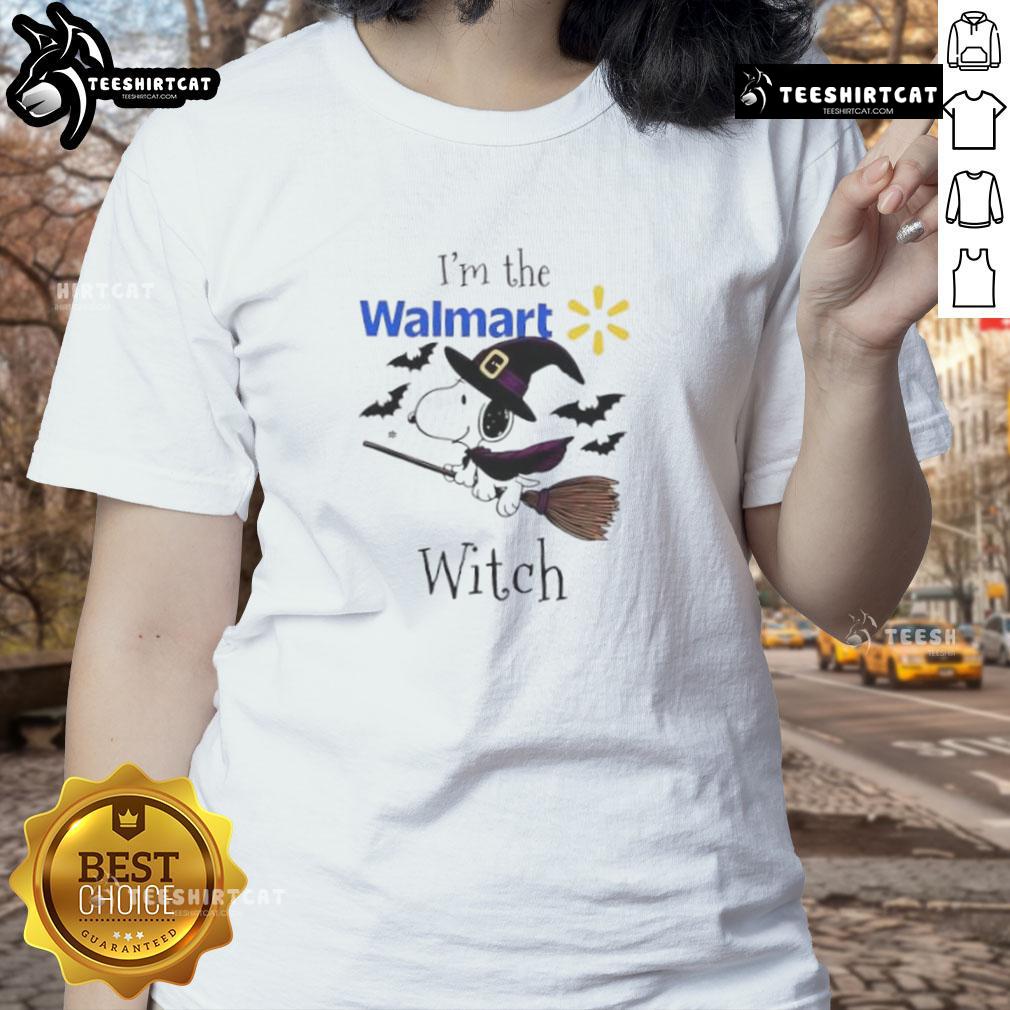 Good Walmart X Snoopy I'm The Witch Halloween Ladies Tee featuring a fun design perfect for Halloween celebrations.