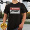 Good Warning Choking Hazard User Assumes All Risks T-Shirt featuring bold text and a playful design for safety awareness.